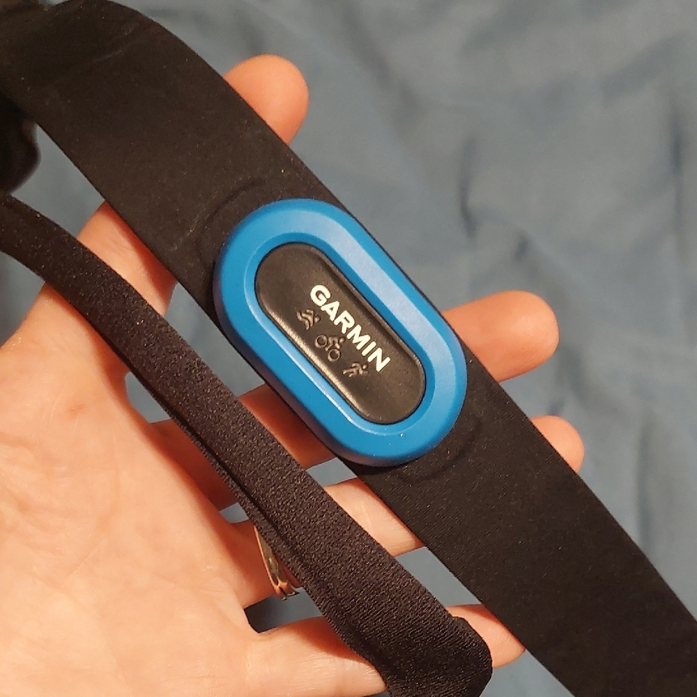Garmin Black and Blue Heart Rate Monitor